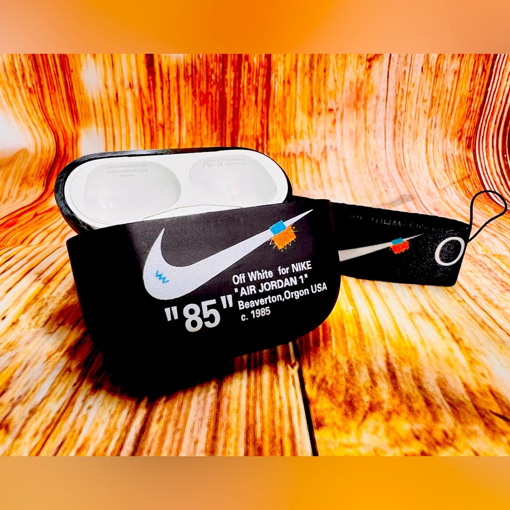 COPY - Nike OFF WHITE design Protective case for AirPods Pro 2: Black